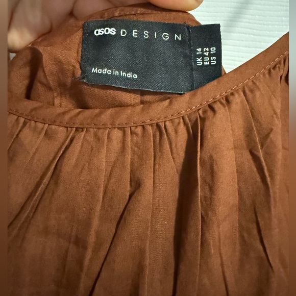 Ruffle tiered mini dress in chocolate - Picture 6 of 6